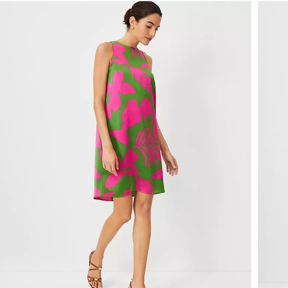 Tropical Halter Swing Dress